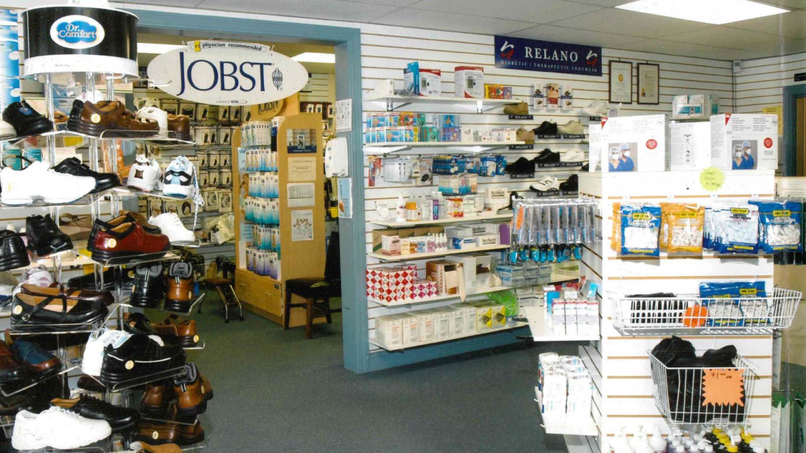 Showroom of medical supplies